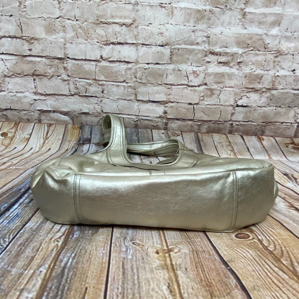 FINAL SALE‼️ Coach ergo gold Metallic leather bag - Picture 2 of 12